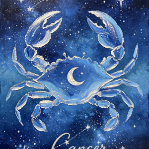 Cancer Constellation Oil Painting Print