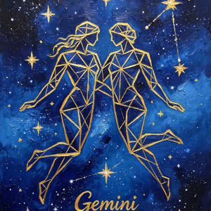 Gemini Constellation Oil Painting Print