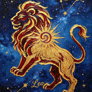 Leo Constellation Oil Painting Print