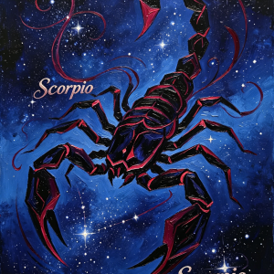 Scorpio Constellation Oil Painting Print