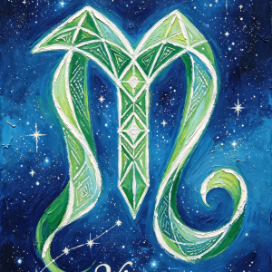 Virgo Constellation Oil Painting Print